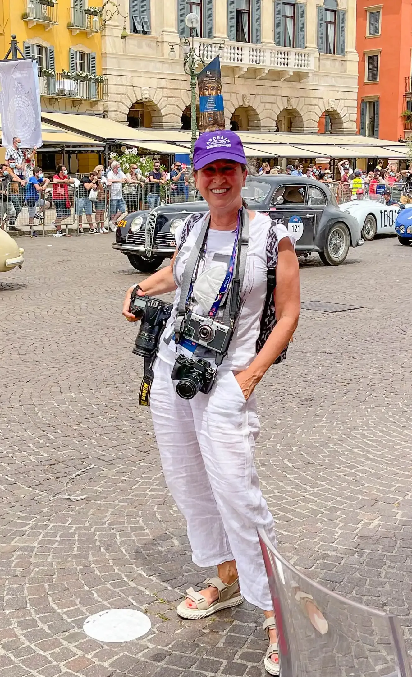 Portrait with artwork